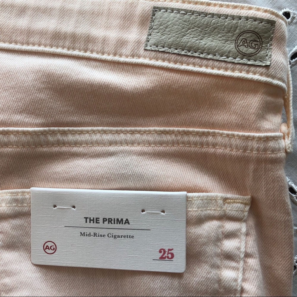 NWT AG Adriano Goldschmied Mid-Rise Blush/Pale Pink Prima Jeans - Picture 7 of 10